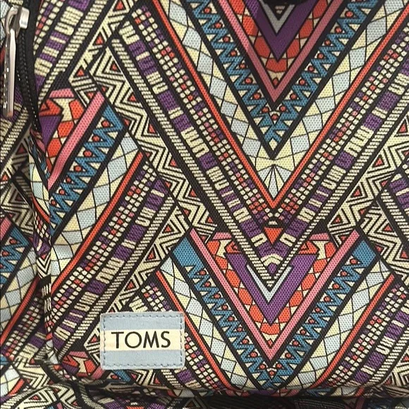 TOMS Multicolor Chevron Pattern Women's Backpack - Picture 3 of 7